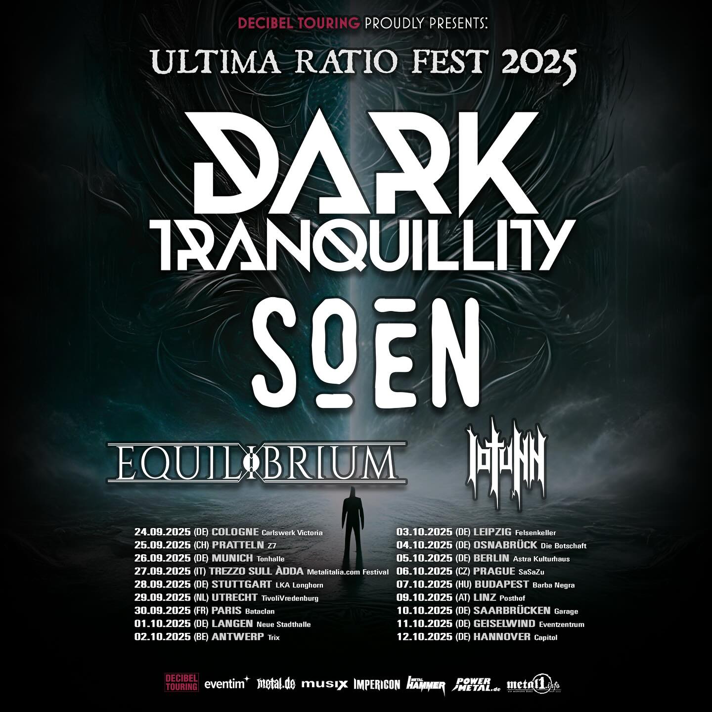 IOTUNN Ultima Ratio Fest Tour Poster 2025